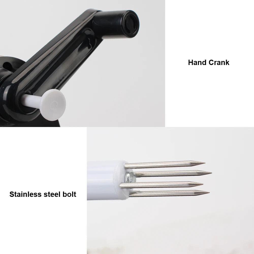 Step-by-step guide showing how to use the manual fruit peeler machine.