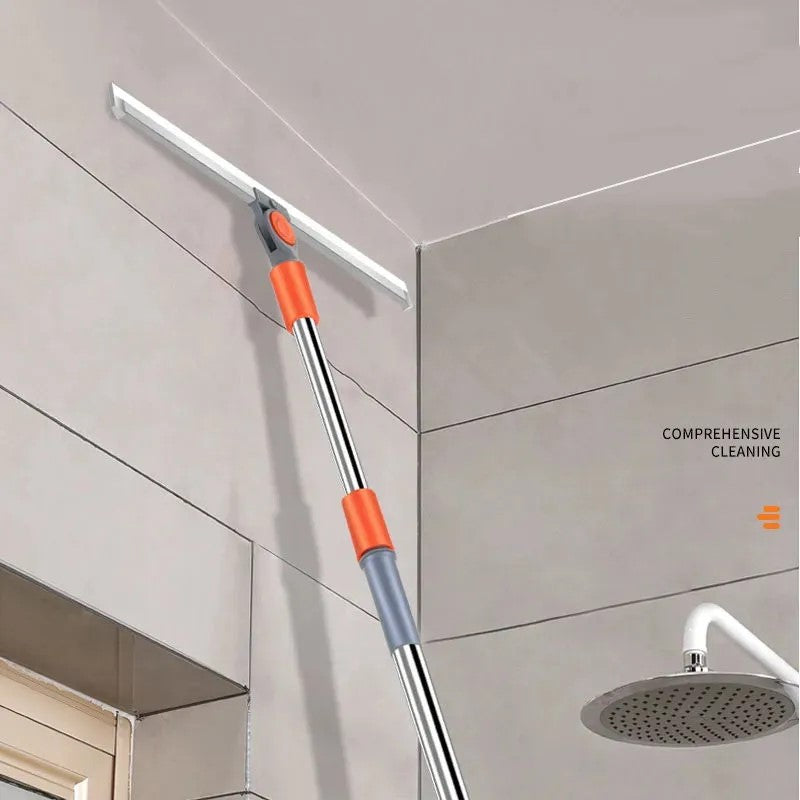 Long Handle Wiper Reaching Bathroom Ceiling Tiles – No Ladder Needed