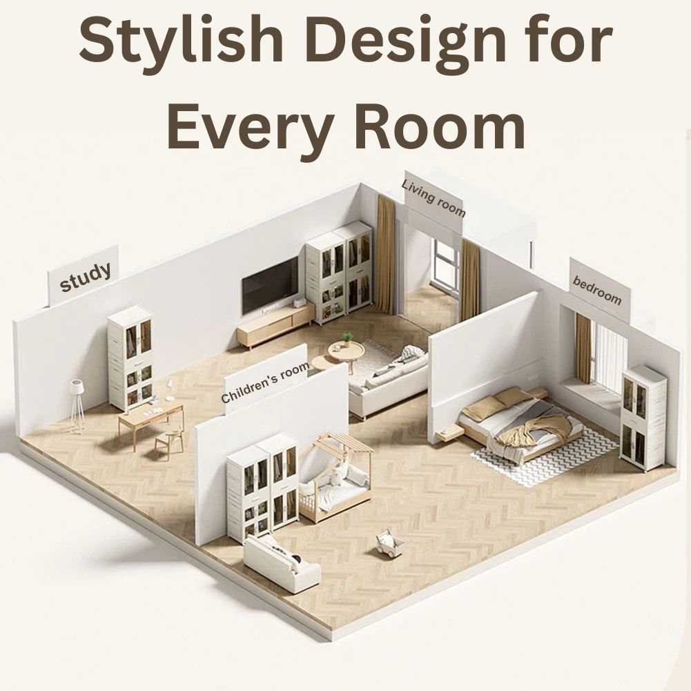 Portable closet used in living room, bedroom, study, and children's room