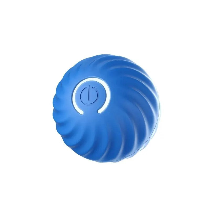 Smart Gravity Jump Ball – Rechargeable Interactive Pet Toy in blue, designed for dogs and cats with automatic rolling and jumping features