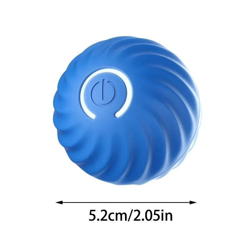 Smart Gravity Jump Ball – Rechargeable Interactive Dog & Cat Toy in blue, measuring 5.2cm (2.05in) in diameter