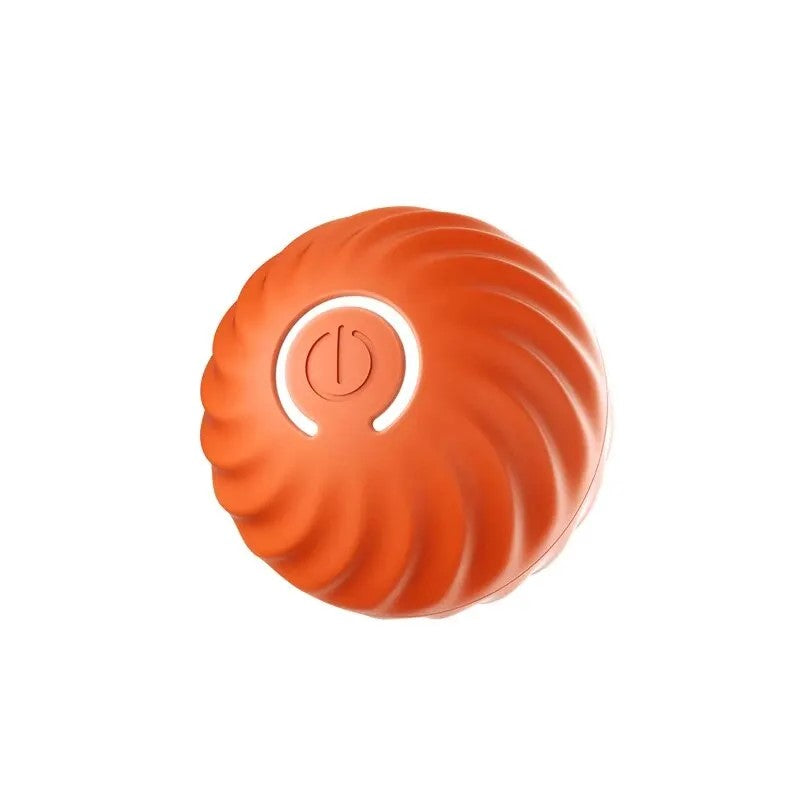Smart Gravity Jump Ball – Rechargeable Interactive Pet Toy in orange, providing fun and exercise for dogs and cats with automatic movement